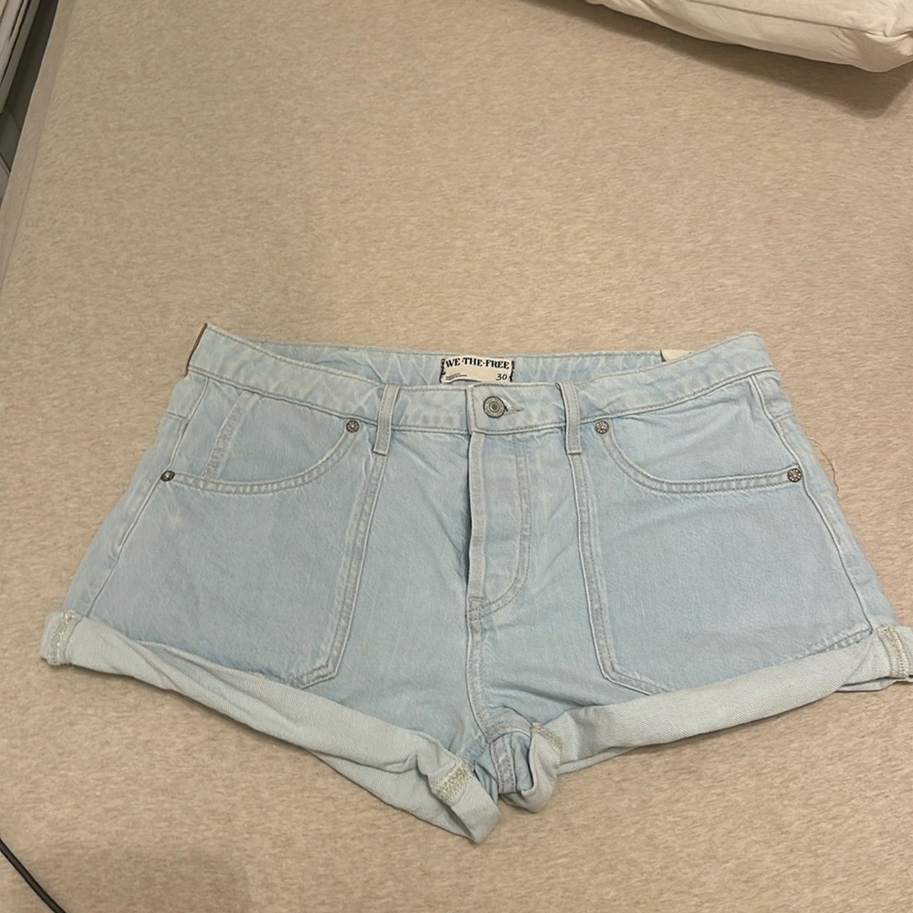 Free People blue Jean shorts